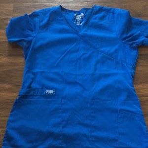 Royal blue scrub top from Cherokee